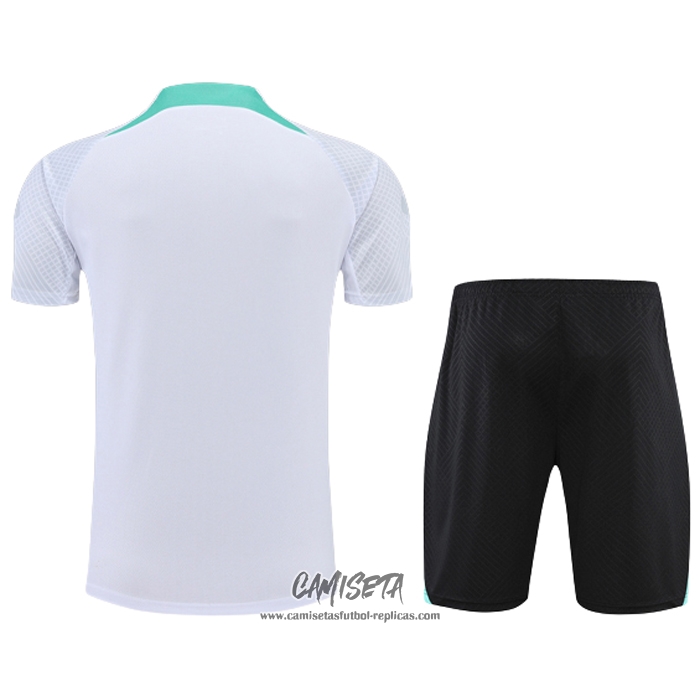 Chandal del Inter Milan 2022-2023 Manga Corta Blanco - Pantalon Corto